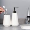 Pure White Ceramic Lotion Bottle Toothbrush Holder Mouthwash Cup Soap Dish Bathroom Accessories Hotel Portable Dispensing Bottle