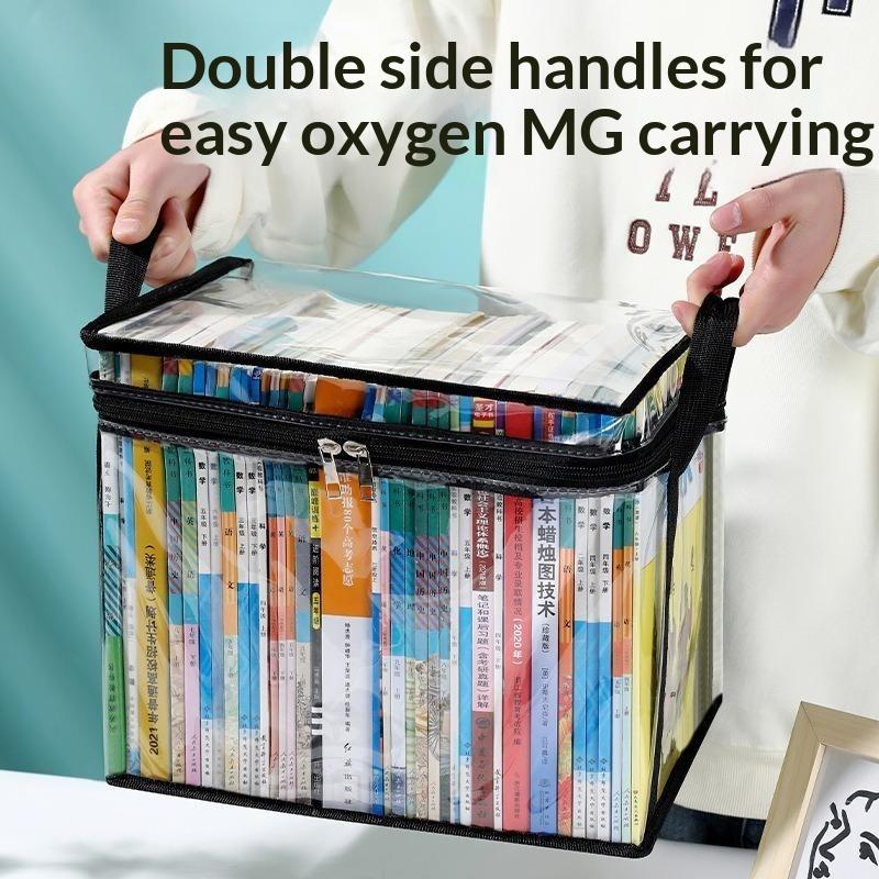 Extra Dicke Wasserdichte Transparente Aufbewahrungsboxen für Bücher Transparente PVC Schreibtisch-Organizer für Studenten für Schreibwaren Akten 1 Stück