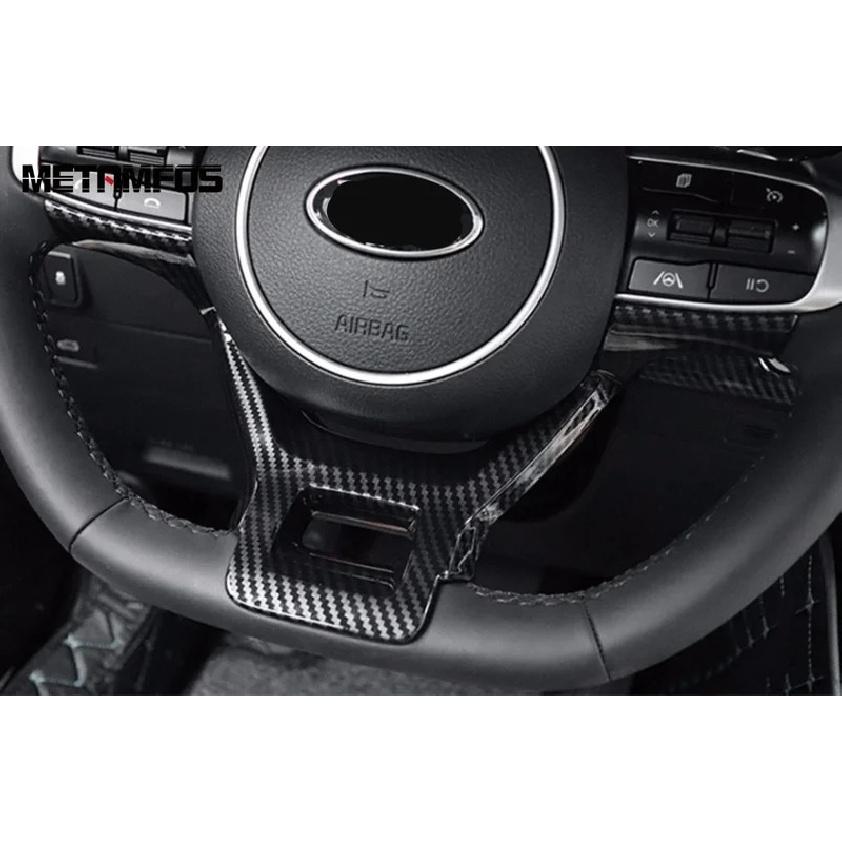 Interior Accessories For Kia K5 Optima DL3     2024 2025 Carbon Fiber Steering Wheel Cover Trim Decoration Frame