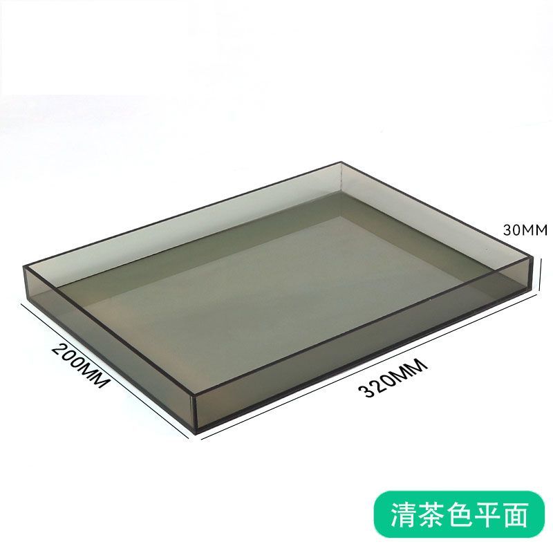 

Color Acrylic Tray for Hotel Bathroom Toothbrush Tray Rectangular Hotel Room Towel Toiletries Storage Box Dessert Tray