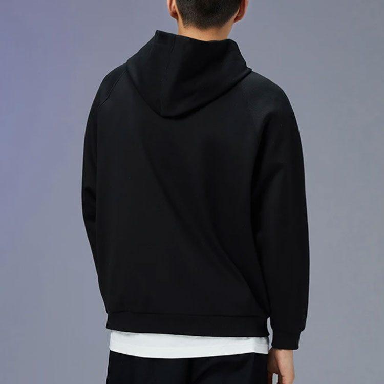 Li Ning Sweatshirts Unisex Black Hooded Moderate Regular AWDS230-1