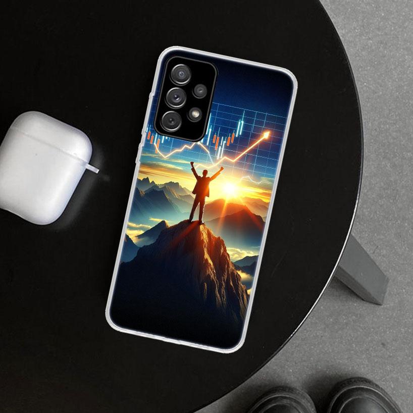 Trade Investment Forex Stock Market Phone Case Cover for Samsung Galaxy A12 A22 A32 A52 A72 A02S A51 A50S A31 A20S A10S Note 20