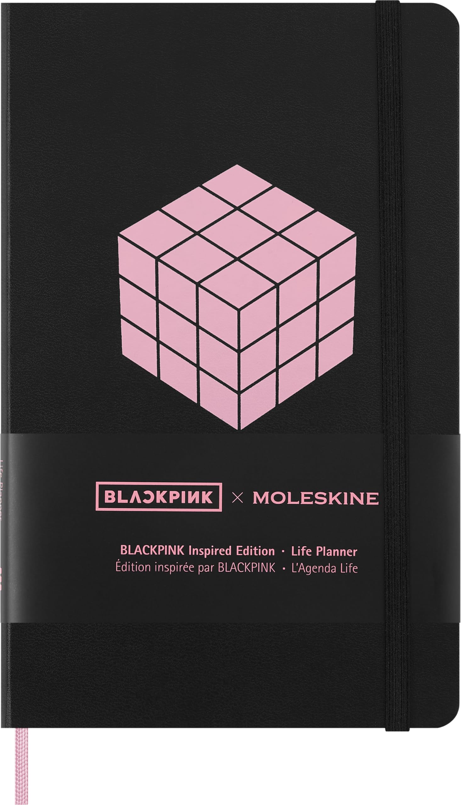 

Moleskine x BLACKPINK Limited Edition Undated Life Planner in Gift box, Hard Cover, Large (5 x 8.25 ) Ruled/Lined, Black, 240 Pages