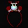 Snowman Christmas LED Headband Red Santa Hairband Snowman LED Light Headband  New Year's Eve