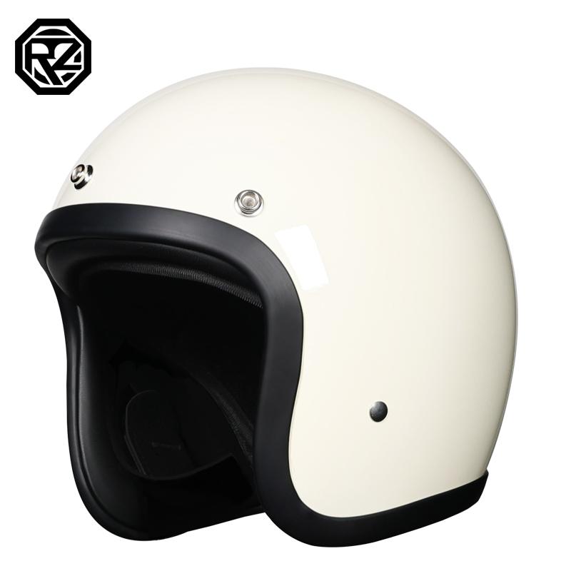Japanese Korea Style Open Face Motorcycle Helmet Vintage 500 FiberGlass Retro Scooter Riding 3/4 Jet Casco Moto Capacete ORZ