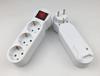 European German Standard 1-to-3 Extension Socket Converter Plug
