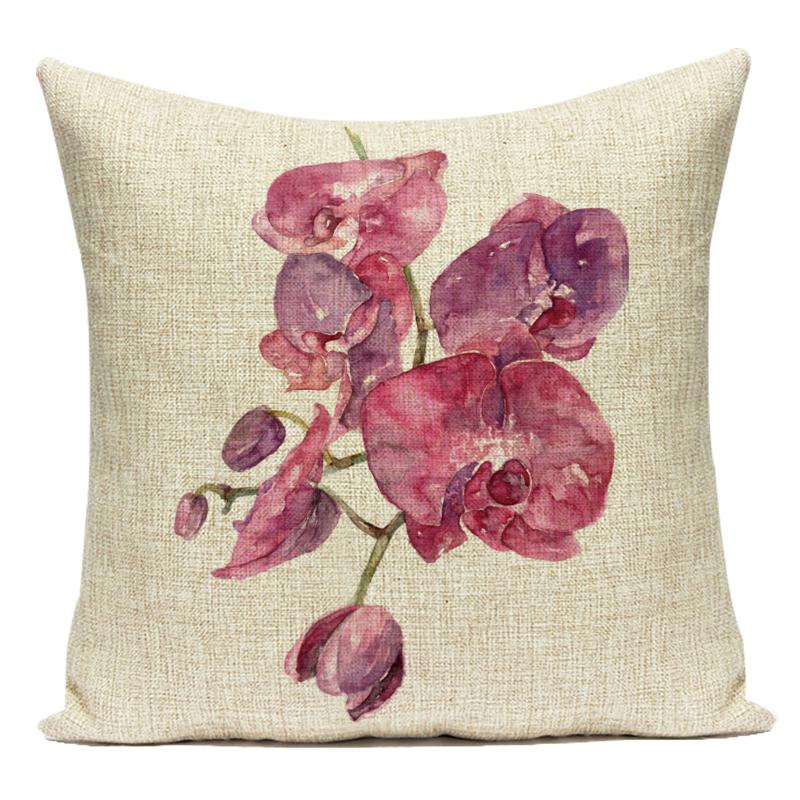 Flowers Plant Animals Whale Cats Horse Owl Decorative Pillows Polyester Cushion Cover for Sofa Home Living Room Almofadas