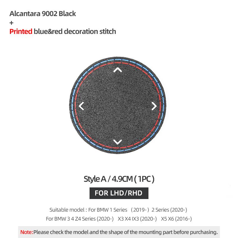 

For BMW F30 F20 G20 F10 F31 F32 F34 F36 Series 1 2 7 X3 X4 X5 X6 i3 iX3 Z4 Made of Alcantara Car Multimedia Knob Trim Stickers
