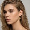 Stylish Gold Conch Star Pendant Earrings: Retro Chic Ear Clips for Girls