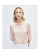 19mm stretch jacquard] Spring and summer round neck sweet temperament, anti-aging mulberry silk shirt for women