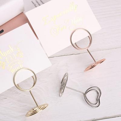 Supplies Desktop Decoration Rose Gold Clamps Stand Place Card Photos Clips Table Numbers Holder