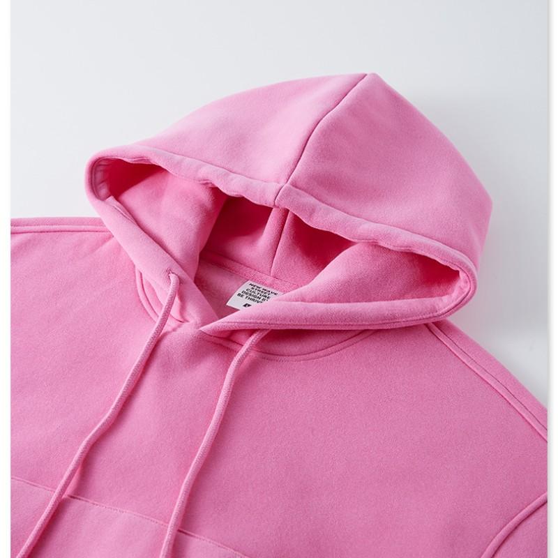 Women's Autumn and Winter Plus Cashmere Solid Color Hoodie Spice Girls Miss Umbilical American Pullover Top