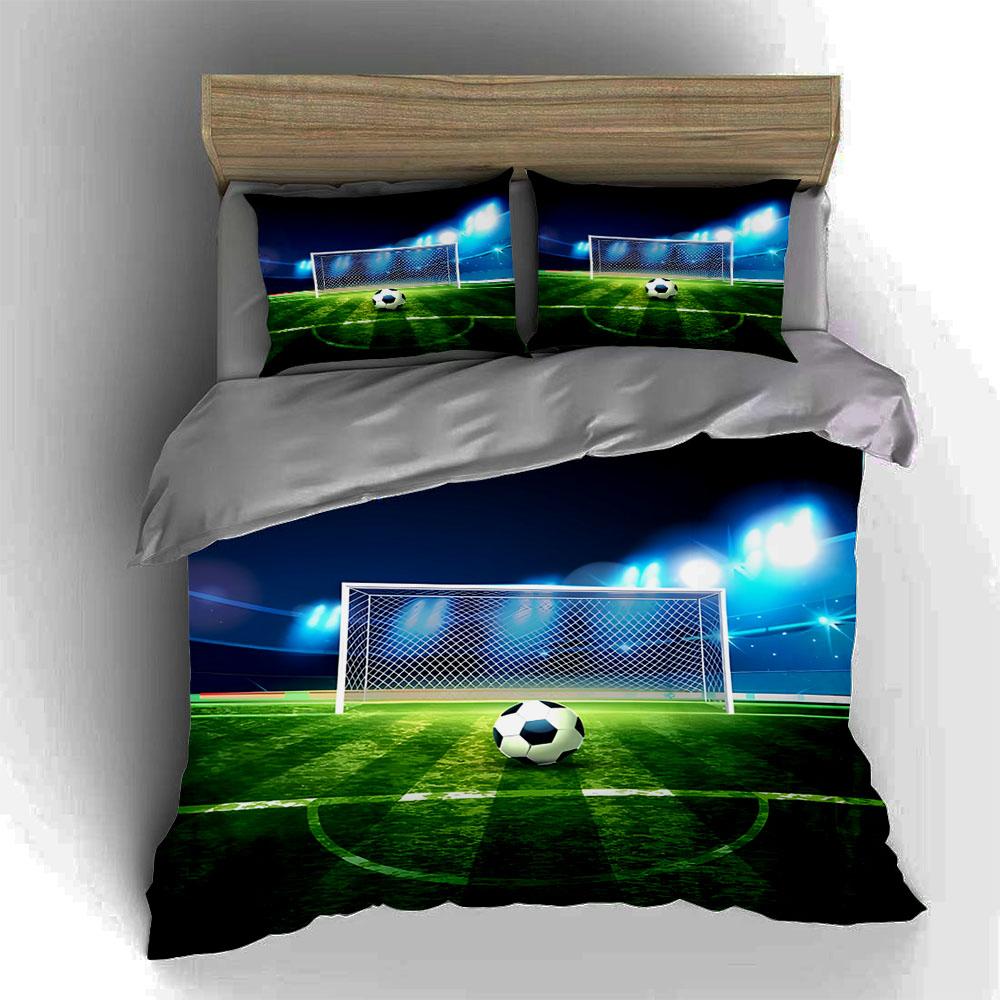Soccer field design. Bedding Duvet cover sets Duvet covers Pillowcases gifts (1 * Duvet Cover 2 * Pillowcases, without duvet insert)