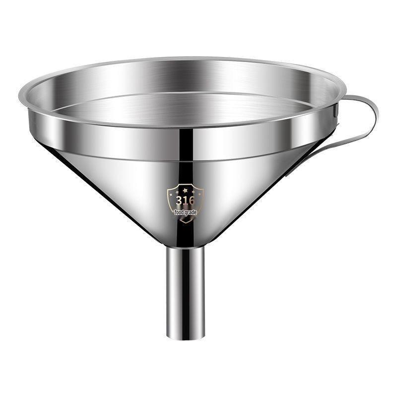 Edelstahltrichter mit Filter, kleine und große Durchmesser zum Ausgießen von Küchenöl.