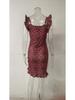 Summer 2026 Floral Print Ruffle Sleeveless V-neck Dress