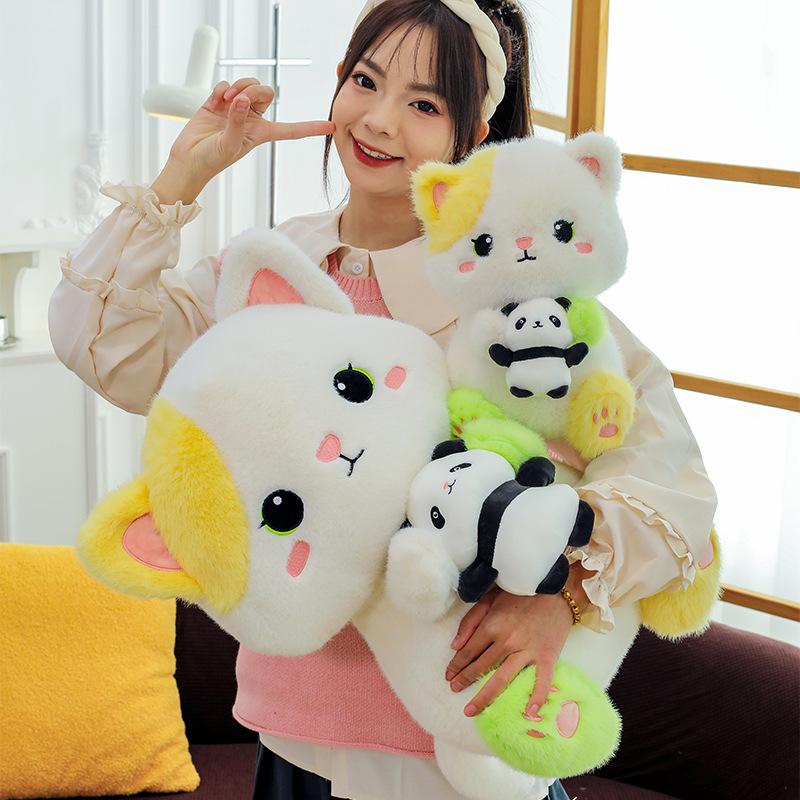 Original Doll with a Bear Meow, Cat Doll, Cuddly Bear, Soft Sleeping Doll, Plush Toy Gift for Women