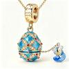 Hollow Locket Russian Egg Necklace New Chinese Style Openable Egg Pendant  Women
