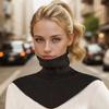 Keep Warm Turtleneck Fake Collar Solid Color Wool Scarf Simple Knitted Bib  Autumn Winter