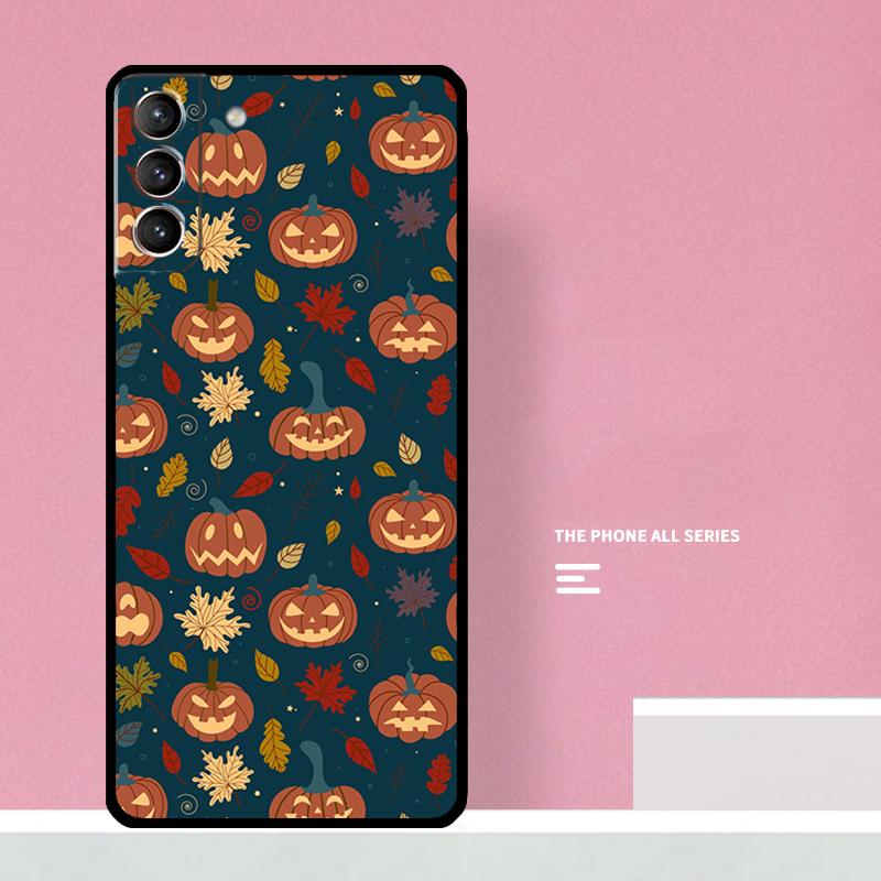 Autumn Leaves Fall Pumpkin Halloween Case For Samsung Galaxy S20 FE S21 S22 S23 Ultra S8 S9 S10 Note 10 Plus 20 Ultra Cover