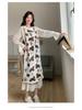 2025 Trendy French Printed Vest & Hollow Long Skirt Set: Sweet, Gentle Two-Piece Dress Suit