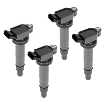 Set of 4 4-pin Ignition Coils for Toyota Noah, Voxy, AZR60G, AZR65G, Estima, ACR50W, ACR55W, Hiace, TRH200K, TRH200V. Compatible with Genuine Toyota V
