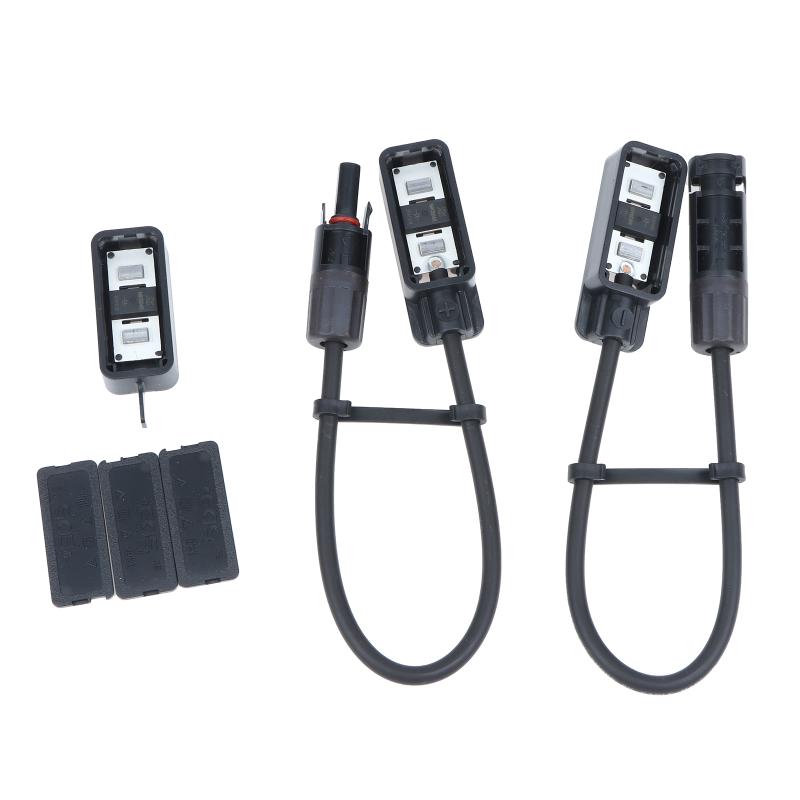 Solar Accessory Connector Box Solar Connector Panel Adaptor Solar Connectors Cable Connector 1500V/30A 3-split Metal Reliable
