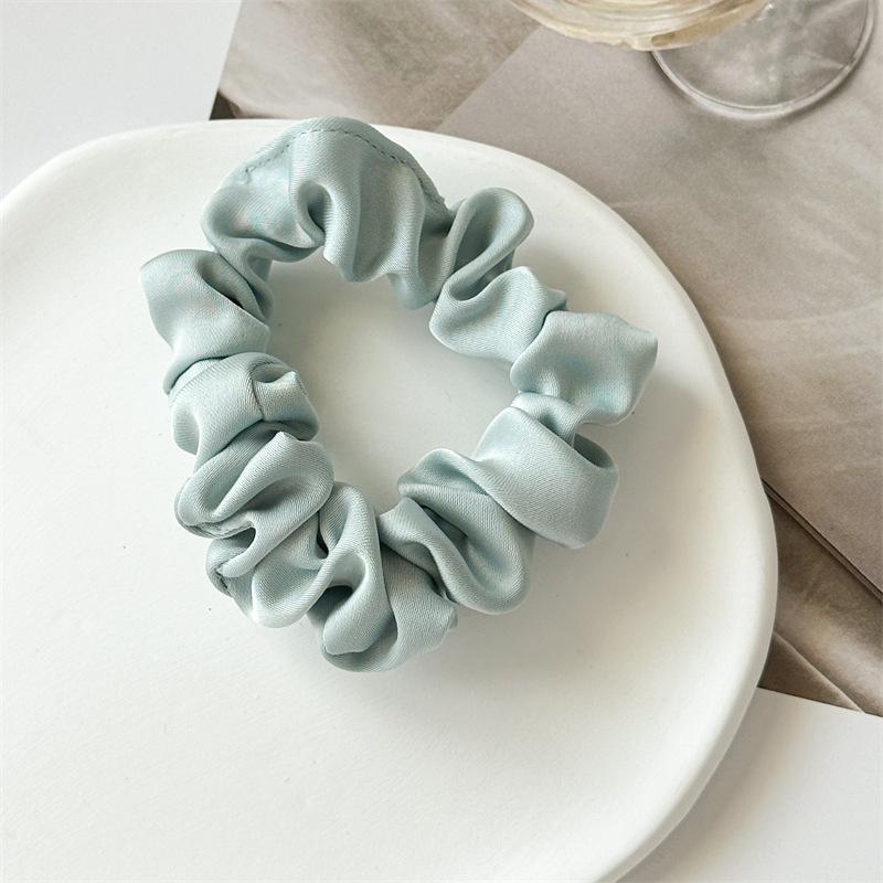 1Pc Small 7cm Hair Ring Silk Satin Hair Scrunchies Simple Versatile Ponytail Holder Sweet Solid Color Headwear Accessories Women