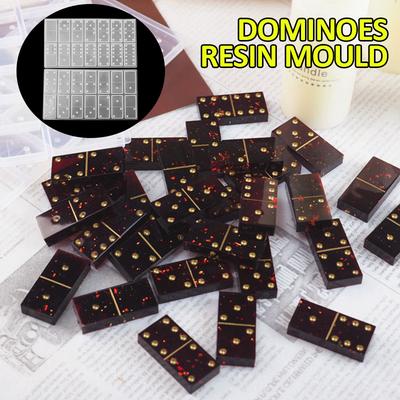 1 Set Silicone Dominoes Game Toy Making Mold Resin Epoxy Casting Mould Craft DIY
