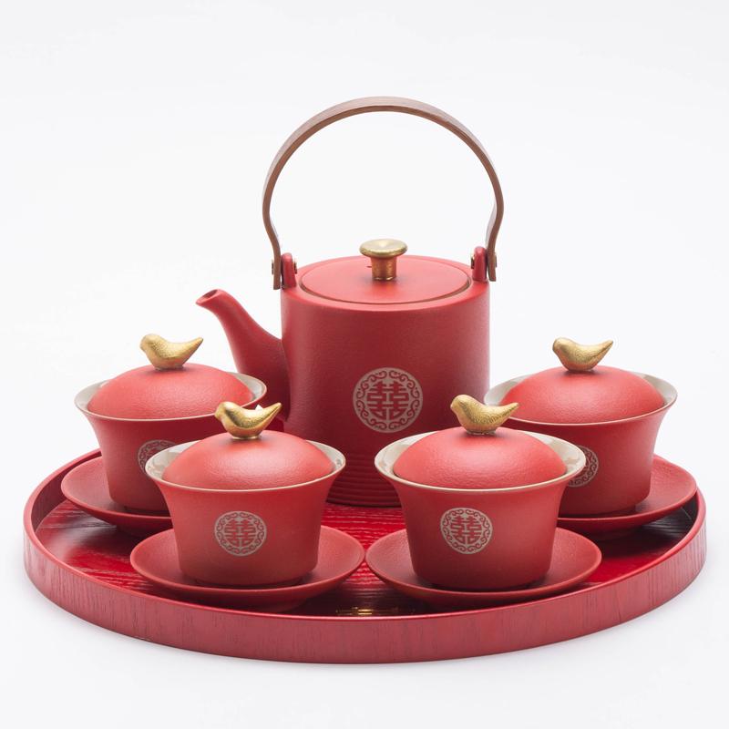 Wedding Tea Ceremony Gaiwan Set - Bride's Change of Address Tea Bowls