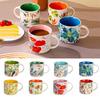 Tasse créative en céramique peinte à la main, grande capacité, idéale pour le café ou l'eau
