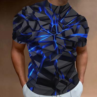 Herrenmode T-Shirt 3D Linendruck Herrenbekleidung Streetwear Designer Kurzarm Oversize Oberteil T-Shirt Täglich Lässig Sportbekleidung
