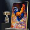 Abstract Colofrul Rooster Oil Painting On Canvas Wall Picture Art Animal Poster and Print Cuadros Paintings for Living Room No Frame
