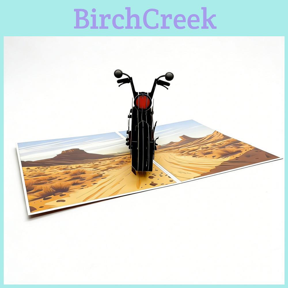 Modern Motorcycle 3d Pop Up Card For Birthday Gift For Dad