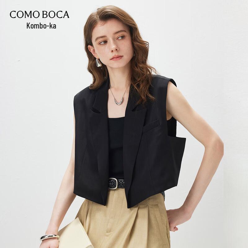 

Женский дизайнерский короткий костюм-жилет из шелка мулине L