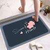 Diatom mud toilet bathroom toilet door soft floor mat toilet water absorbent non-slip foot pad door quick drying carpet