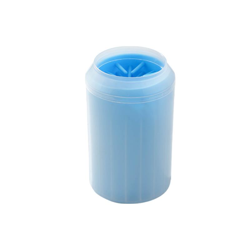 

Чашка для мытья лапок домашних животных Мягкая силиконовая щетка для мытья лапок Портативное полотенце для мытья лапок домашних животных Ведро для мытья лапок Аксессуары для собак S синий