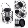 Durable Iron Cage Bird Feeder Iron Bird Food Dispenser Feeding Column Bird Feeder  Garden Use