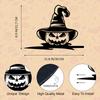 Halloween Kürbis Gartenstecker Metall Jack-O-Lantern Stecker mit Hexenhüten Outdoor Halloween Kürbis Hofschilder Halloween Gartenskulptur Ornament