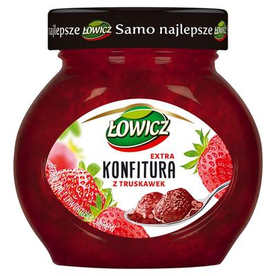 Łowicz Extra džem ze jahod se sníženým obsahem cukrů 240 g