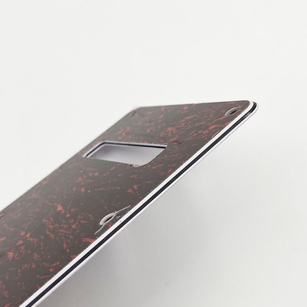 Electric Guitar Back Plate Three-Layer PVC Pearl-Finish Guitar Back Plate Spring Compartment Cover Plate Back Plate with Offset Slotted Holes