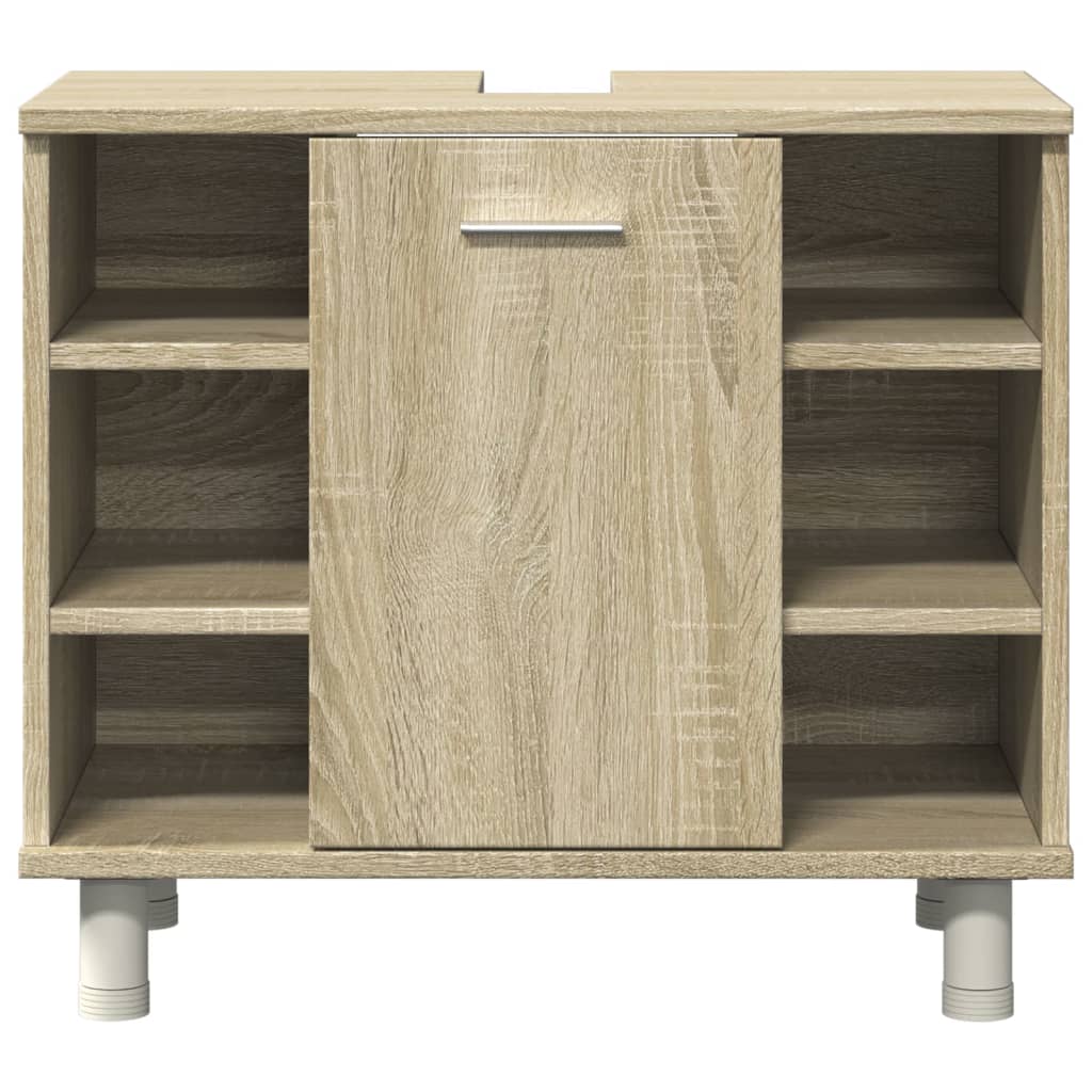 4 piece bathroom furniture set in Sonoma oak wood based material