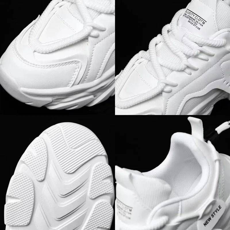 Adidași Bărbați Adidași Mesh Bărbați Pantofi din Piele PU Platformă Adidași Casual Adidași Vulcanizați cu Înălțime Pantofi de Alergare Ușori Tenis Masculino