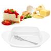 BoatShaped   Dish with Lid Food Grade PP   Cutting Box for Chess Home Kitchen(Red )