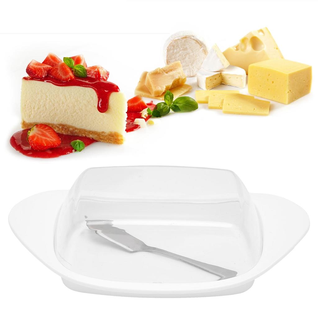 BoatShaped   Dish with Lid Food Grade PP   Cutting Box for Chess Home Kitchen(Red )