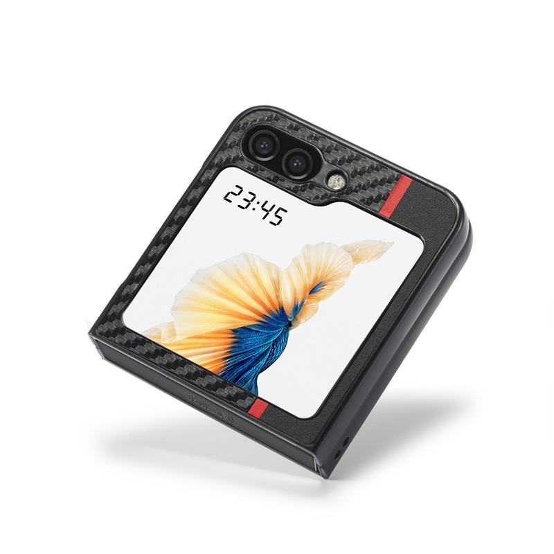 For Samsung Z Flip 6 Ultra thin Carbon Fiber Leather Case For Samsung Z Flip 5 4 3 Z Fold 6 5 4 3 5G Case