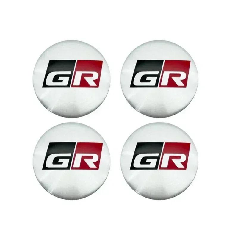 

56/60/65MM Car Wheel Rims Center Hupcaps Stickers for Toyota GR Sport Camry Corolla Hilux TRD Rav4 Prius C-HR Yaris Accessories 56MM