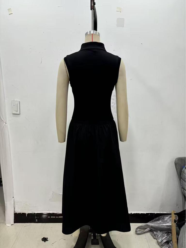Sommer 2026 Europäisches Amerikanisches Lässiges Schlankmachendes Patchwork-Kleid - Damenmode M190435