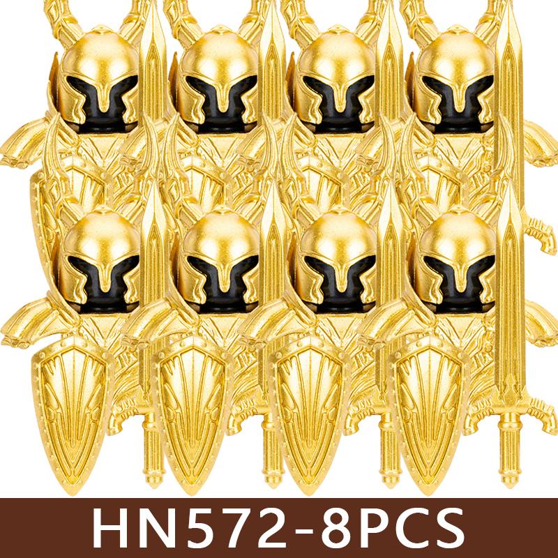 Medieval Castle Soldier Figures Building Blocks Military Dragon Knight Guard Armored Warrior Infantry Sword Spear Bricks Toy Boy