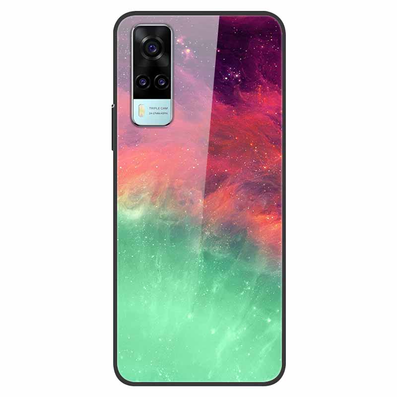 Luxury Cover Case for vivo Y53S 4G Tempered Glass Cover for Vivo Y31 VivoY31 2021 Y51 2020 Phone Case for Vivo V2036 Y53S Coque
