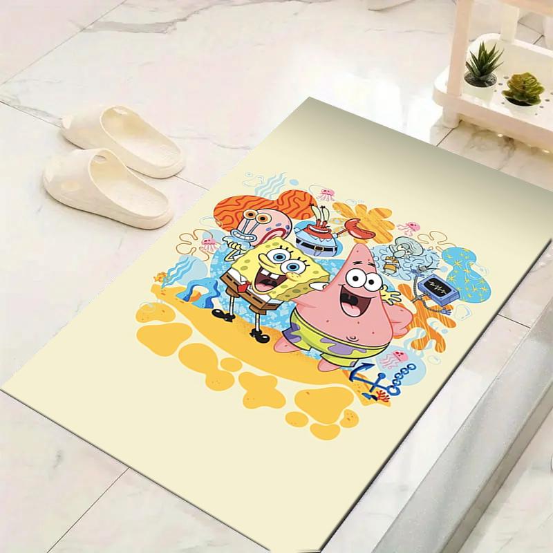 1Pc Spongebob Friends Adventure Rug, Office Carpet Indoor Outdoor Doormat, Non-Slip, Comfortable, Living, Christmas Halloween, Xmas Gift El19